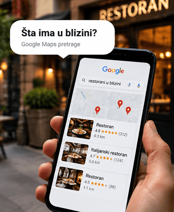 Google Maps i lokalne pretrage restorana