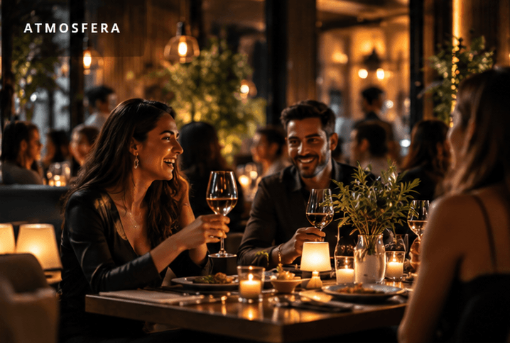 Promocija atmosfere i proslava u restoranu