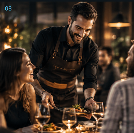 Osoblje i gosti restorana